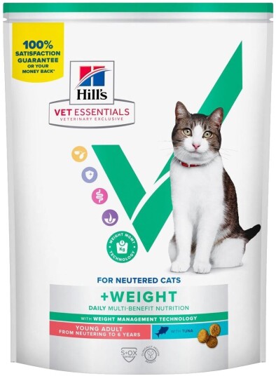 Hill's tørrfôr Adult Ve F Multibenefit + Weight Young Med Laks 1.5 kg