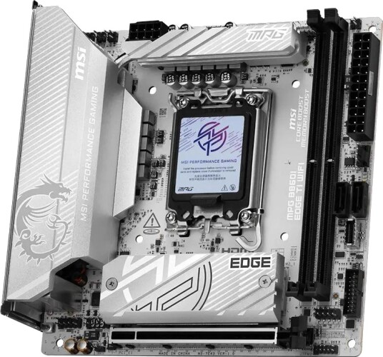 MSI MPG B860I Edge TI Mini-ITX Hovedkort med Wi-Fi 7 og DDR5 MSI MPG B860I Edge TI Mini-ITX Hovedkort med Wi-Fi 7 og DDR5