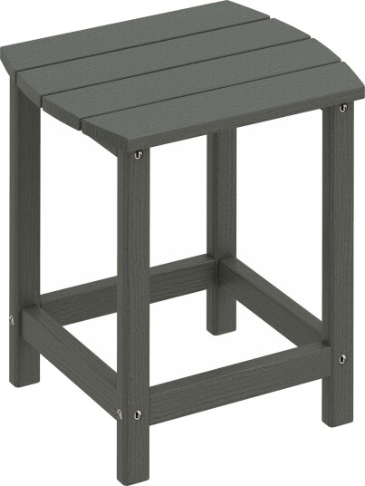 Værbestandig HDPE utendørsbord – grått 48x37x46 cm