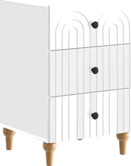  Nattbordskap Høgglans hvit 43x 41 x 66,5 cm Konstruert tre