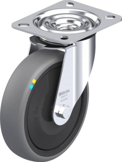 Blickle 849857 Le-Tpa 127Kfd-Els Styrehjul | Hjuldiameter: 125 Mm | Bæreevne (Maks.): 80 Kg | 1 Stk