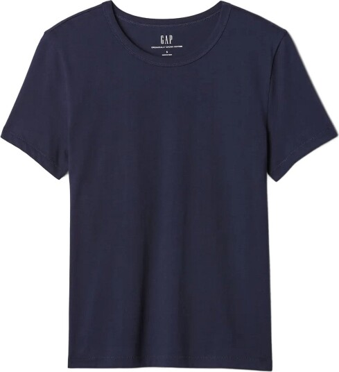 GAP 100% Organic Cotton Vintage Crewneck T Shirt   NAVY UNIFORM   XL