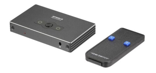 Speaka Professional Sp-Hsw-300 2 Porte Hdmi-Switch Uhd 8K @ 60 Hz, Uhd 4K @ 120 Hz