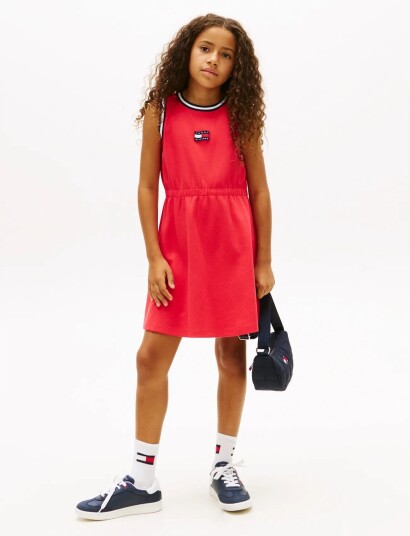 Tommy Hilfiger Wavy Flag Dress Slvls Red 164 Tommy Hilfiger Wavy Flag Dress Slvls Red 164