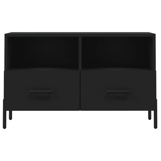vidaXL TV-benk svart 80x36x50 cm konstruert tre