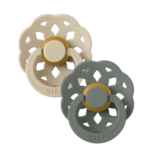 BIBS Boheme Smokk 2-Pack Lateks Str 2 Rund Vanilla/Pine