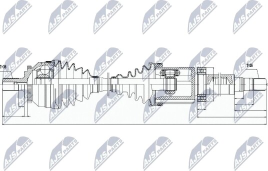 Nty Drivaksel NTY NPW VV 029