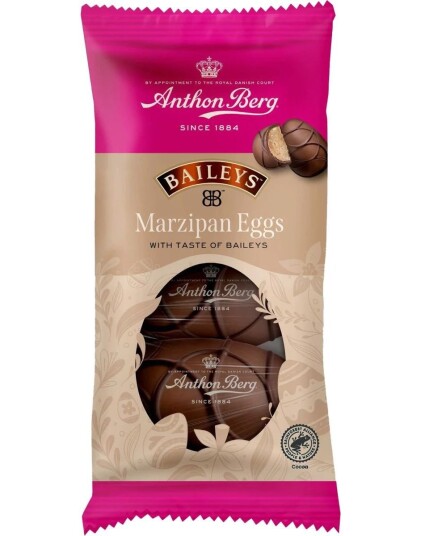 3 stk Anthon Berg Marsipanegg med Baileys 90 gram 3 stk Anthon Berg Marsipanegg med Baileys 90 gram