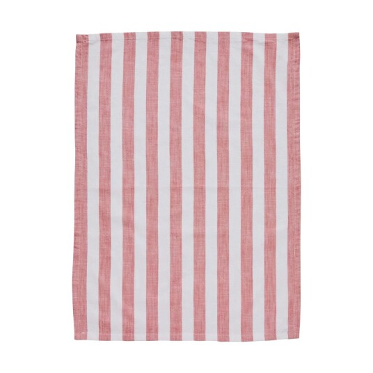 Lene Bjerre Olivia kjøkkenhåndkle 50x70 cm Off White-Dark Coral