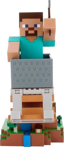 Minecraft Steve Cable Guys Figurer for Mobil og Kontroller