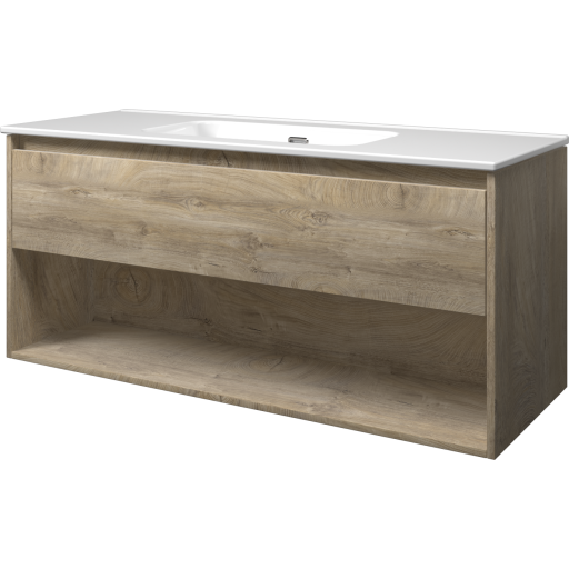 Sanibell Proline møbelpakke, uten armaturhull, 121x46 cm, rå eik Sanibell Proline møbelpakke, uten armaturhull, 121x46 cm, rå eik