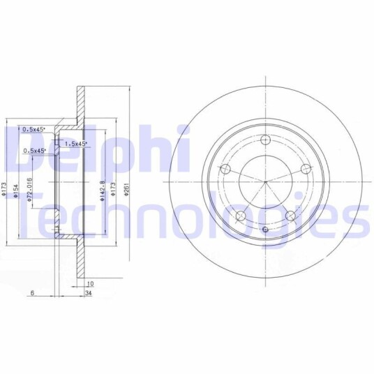 Bremseskive DELPHI BG2806