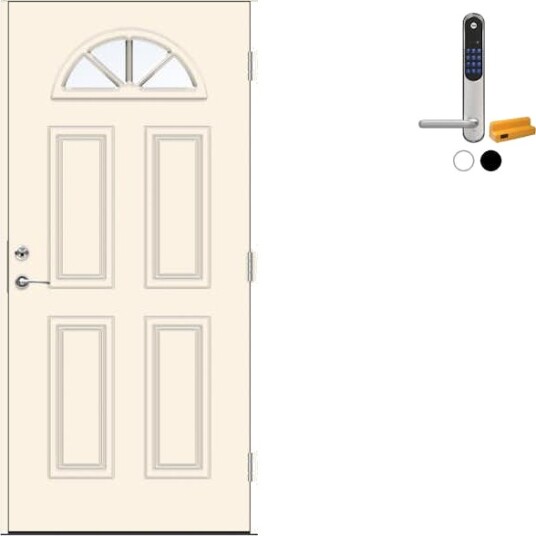 Ytterdør Swedoor Advance-Line Classic Clementi med Yale Doorman Classic Home