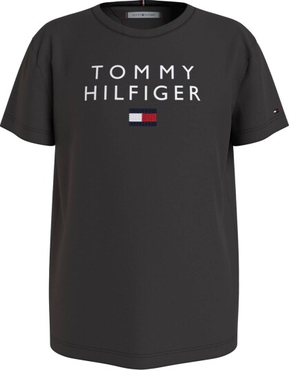 Tommy Hilfiger Sequins Tee S/S S/S T Shirts Black (176 /16 år)