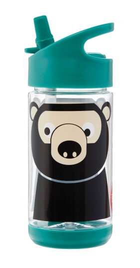 3 Sprouts Water Bottle Teal Bear