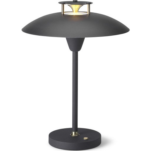 Stepp 1-2-3 bordlampe oppladbar  IP54 Svart