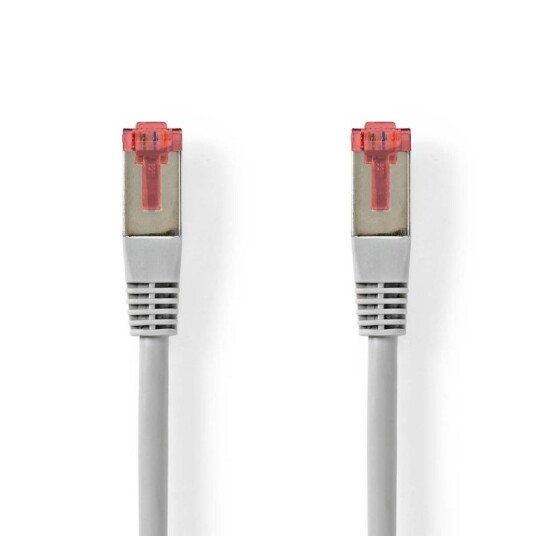 Nedis CAT6 Nettverkskabel | RJ45 Han | RJ45 Han | SF/UTP | 0.25 m | Rund | PVC | Grå | Label