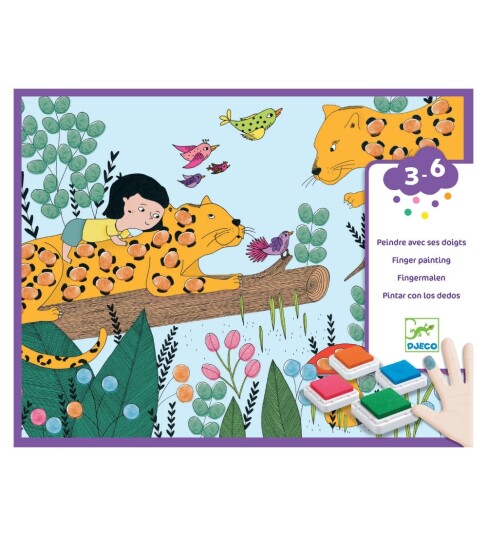 Djeco Kreativ Fingermaling Jungle Djeco Kreativ Fingermaling Jungle