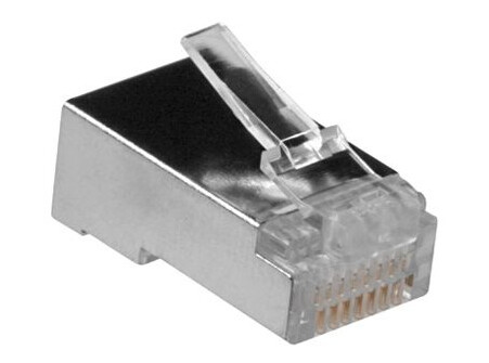 Act Rj45 (8P/8C) Shielded Modulaire Connector For Round Cable With Stranded Conductors. Suitable For: Stranded Cable Rj45 Plug Cat3 Shielded Round (Td108a)