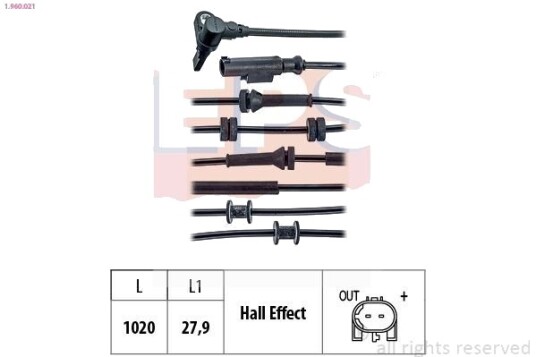 Sensor ABS EPS 1.960.021