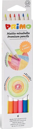 Primo Colour Pencils 6 Pcs Minabella Neon Multi/patterned ONE SIZE