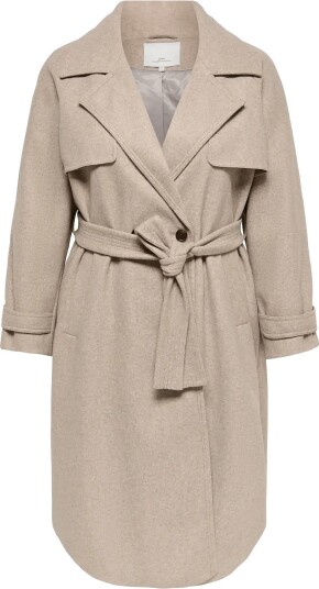 ONLY Carmakoma | Carlaura Belted Long Coat Otw | 46 48