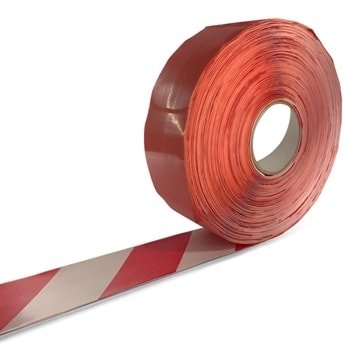 Gulvtape Denfoil Line Marking 50 mm x 30 m Rød/ hvit farge