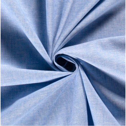 Balsløw Lin/Bomull Melange Stoff 145cm 003 Babyblå 50cm