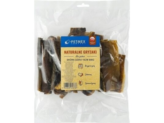 Petmex Wild Boar Skin Godbid Til Hund 500G Petmex Wild Boar Skin Godbid Til Hund 500G