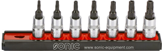 Bitspipesett 1/4 Torx (5 lobes) - 7 deler Tamperproof Bitspipesett 1/4 Torx (5 lobes) - 7 deler Tamperproof