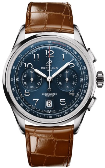 Breitling Herreklokke AB0145171C1P1 Premier Blå/Lær Ø42 mm