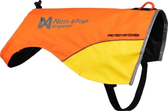 Non-Stop Dogwear Protector Cover M Oransje Refleksvest for Hund