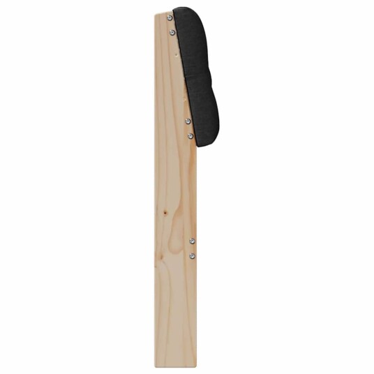 Polstret sengegavl Svart 200 cm Massiv furu