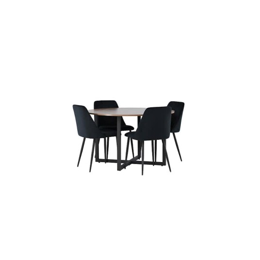 Venture Home Spisegruppe Venture Home Durango Ø120 cm med 4 stk Night Stoler GR23923