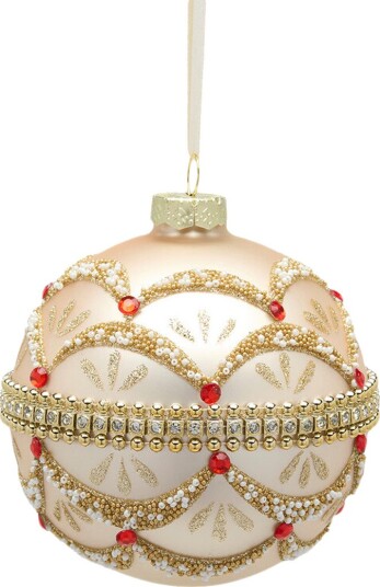 Julekule diamant ø10 cm gull glitter