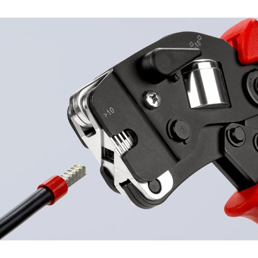 Knipex Selvjusterende Krympetang 190 mm for Endehylser