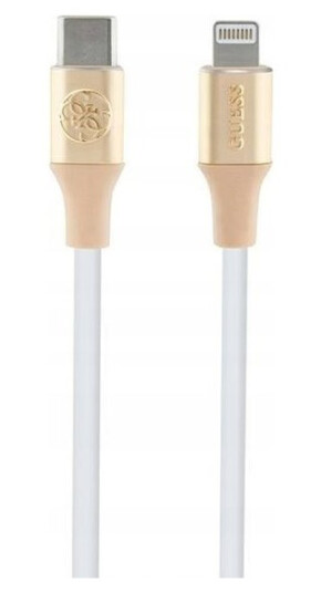 Guess 1,5 M USB-C til Lightning Kabel med Hurtiglading - Gull