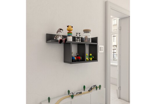 Vegghylle Rooman 62x18 cm Antrasitt