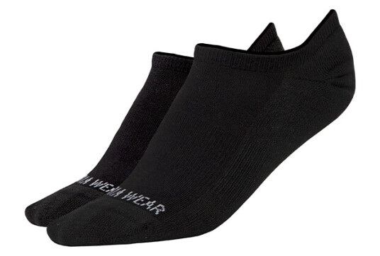 Ankle Socks 2-Pack, Black Svart 43-46