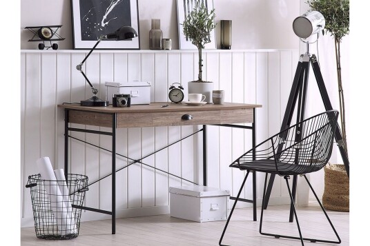 Skrivebord Middie 120 cm med Oppbevaringsskuff Lyst Tre