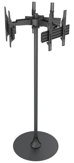 Multibrackets PRO Series M Floorstand Triple Pro MBF3U - stativ - for 3 LCD-skjermer - svart