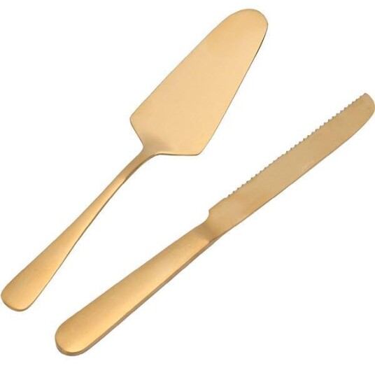 Modern House - Gold serveringssett 2 deler satin