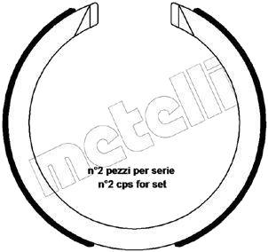 METELLI 53-0483 Bremseskosett, håndbrems