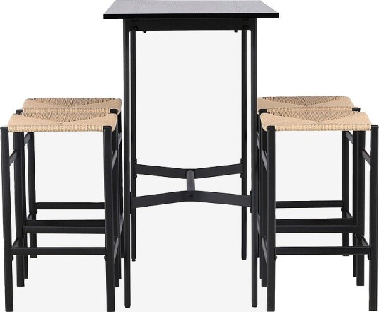 Venture Home Spisegruppe Rax med 4 stk stoler Polly Svart Venture Home Spisegruppe Rax med 4 stk stoler Polly Svart