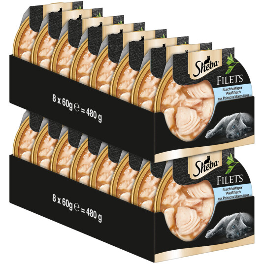 Sheba Fine Fileter 16 X 60 G Hvitfisk