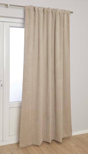 Gardin cordfløyel 160 Monokrom Beige