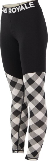 Mons Royale Women´s Cascade Merino Base Layer Legging Check/black M