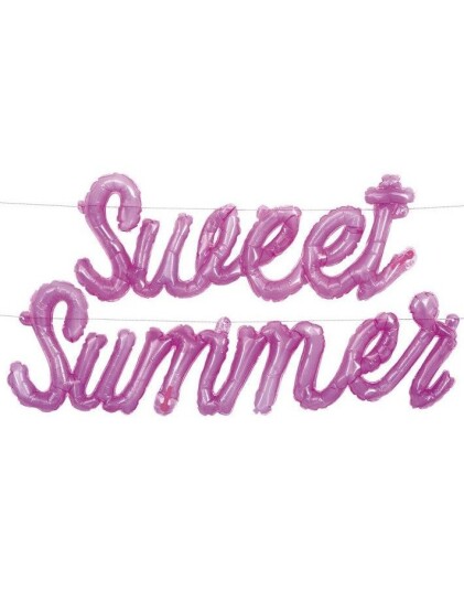 Sweet Summer Rosa Ballong Banner 274x91 cm