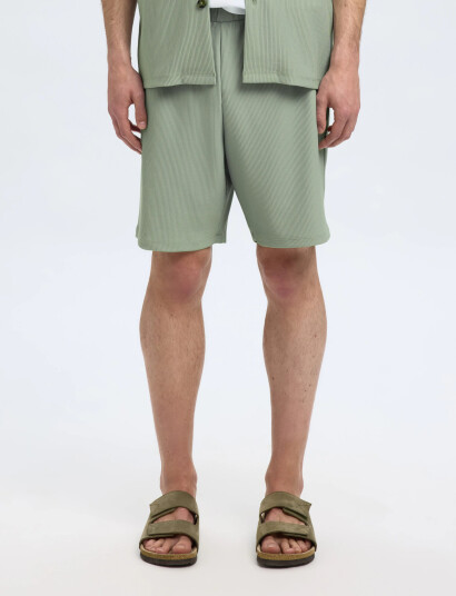 Selected Slhloose-Plisse Shorts Ex - Green - L