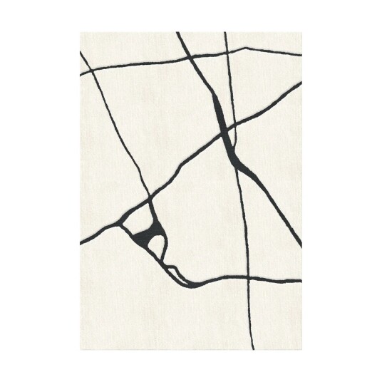 Layered Gute ullteppe Black and white 180 x 270 cm
